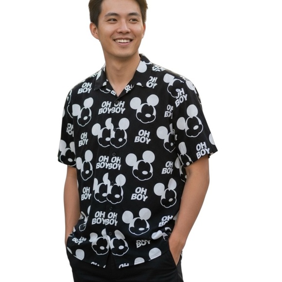 DISNEY Mickey Mouse Button Down Shirt - Picture 1 of 8